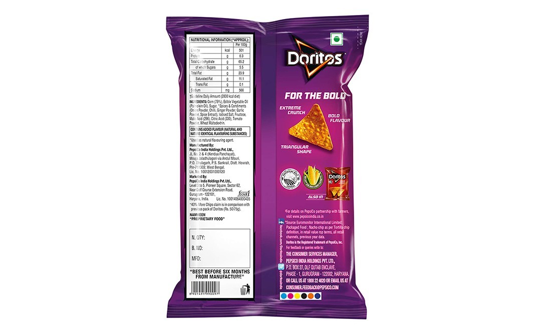 Doritos Sweet Chilli Flavour Chips    Pack  110 grams